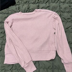 SO Dusty Rose Ribbed Knit Top